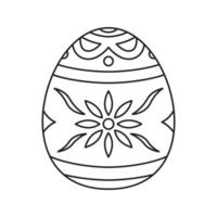Easter egg isolated on white background. Vector illustration