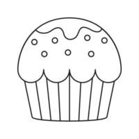 Cupcake isolated on white background. Vector illustration