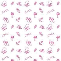 Summer background design banners. Pattern. Poster, greeting card, header for the site, t-shirt and paper design. Pattern with summer symbols. White and pink colors. photo