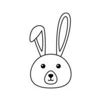 Rabbit isolated on white background. Vector illustration