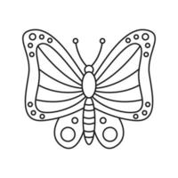 mariposa aislada sobre fondo blanco. ilustración vectorial vector
