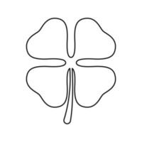 Clover isolated on white background. Vector illustration