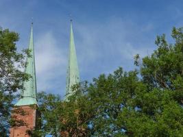 Luebeck,germany,2020-The city of Luebeck at the baltic sea in germany photo