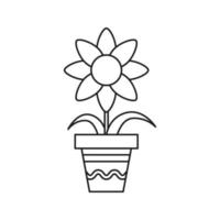 Flower isolated on white background. Vector illustration
