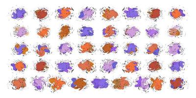 Abstract blob with dot line vector