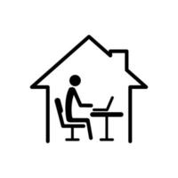 work home icon vector