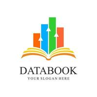logotipo de estadísticas de datos de libros vector