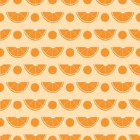 Fresh organic orange seamless pattern. Cute healthy fruit and high vitamin C background vector