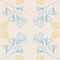Blooming flower pattern. Hand drawn pattern with luxury impression abstract vector