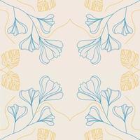 Blooming flower pattern. Hand drawn pattern with luxury impression abstract vector