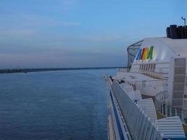 hamburg,germany,2022-the port of Hamburg and the river elbe photo