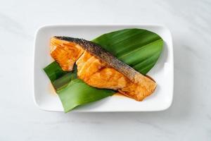 Grilled Salmon Steak with Soy Sauce photo