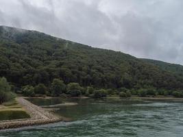 the river rhine near bingen photo