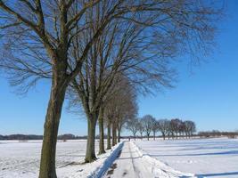 winter time in a german village photo