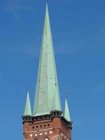 Luebeck,germany,2020-The city of Luebeck at the baltic sea in germany photo