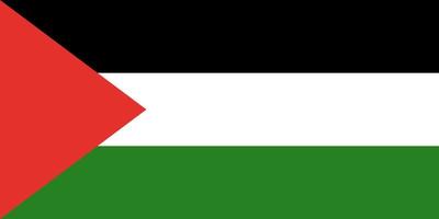 The Palestina flag, the country's national banner. Country symbols. vector