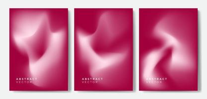 Minimalist red gradient cover backgrounds vector set with modern liquid color. Modern wallpaper design for presentation, posters, cover, website and banner