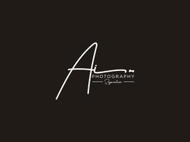 Letter AI Signature Logo Template Vector