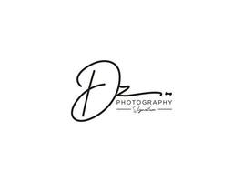 Letter DZ Signature Logo Template Vector
