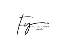 Letter FY Signature Logo Template Vector