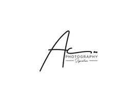 Letter AC Signature Logo Template Vector