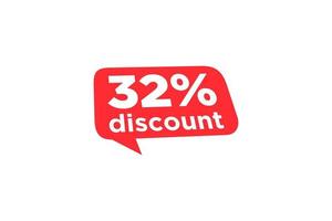 32 discount, Sales Vector badges for Labels, , Stickers, Banners, Tags, Web Stickers, New offer. Discount origami sign banner.