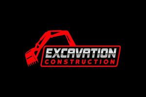vector de construcción de equipo pesado de excavadora.