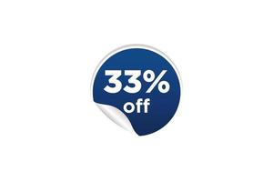 33 discount, Sales Vector badges for Labels, , Stickers, Banners, Tags, Web Stickers, New offer. Discount origami sign banner.