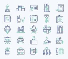 Office and corporate icon set vector