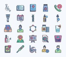Medical and hospital, Healthcare equipment icon set vector
