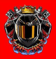 helmet with shield vector template