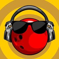 ball using headphones vector