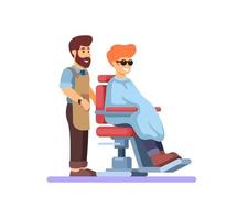 Man at barbershop illustration vector