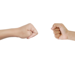 cerrar la mano femenina asiática mostrar el dominio, el brazo y la mano aislados en un fondo blanco png