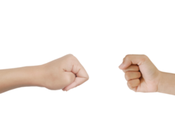 Close up Asian female hand show stranglehold, arm and hand isolated on a white background png