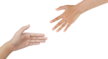Close up Asian two female unrecognizable business women shaking hands, sign arm and hand isolated on a white background copy space symbol language doing business png