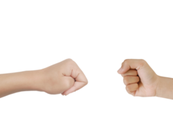 Close up Asian female hand show stranglehold, arm and hand isolated on a white background png