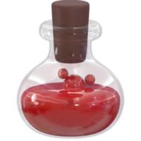 3d rendering halloween icon - Red Potion png