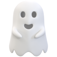 3d tolkning halloween ikon - spöke png