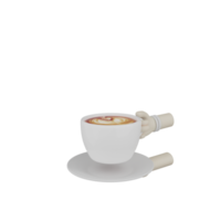 mão 3D isolada com café png