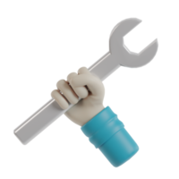 3D Isolated Hand Holding Tools png