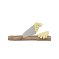 3D Isolated Hand Holding Tools png