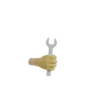 3d isolerat hand innehav verktyg png