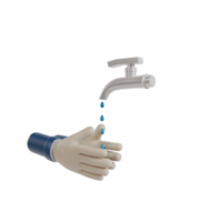 3D Isolated Hygiene Hand png