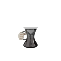 3D isolierte Hand mit Kaffee png