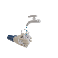 3D Isolated Hygiene Hand