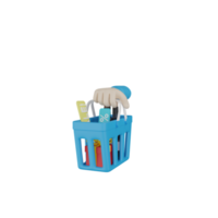 3D Isolated Shopping Hand png