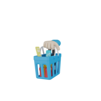 3d geïsoleerd boodschappen doen hand- png