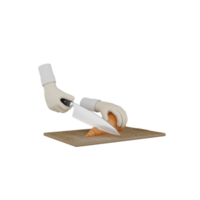 3d isoliertes kochen der hand png