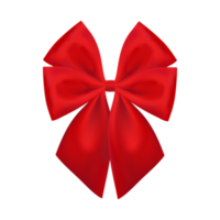 Red bow ribbon, beautiful ribbon, 3D, realistic png
